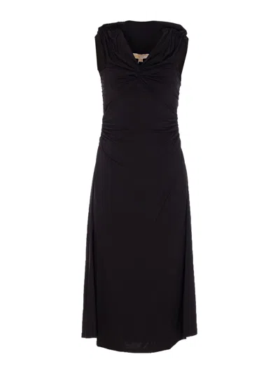 Michael Michael Kors Black Off Shoulder Midi Dress
