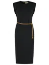 Michael Michael Kors Michael By Michael Kors Black Jersey Dress In Black