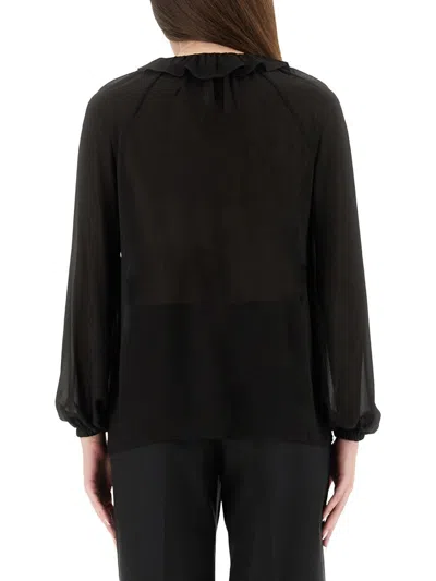 MICHAEL MICHAEL KORS MICHAEL MICHAEL KORS BLACK RECYCLED POLYESTER SHIRTS