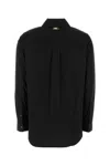 Michael Michael Kors Black Stretch Poplin Shirt In Black