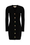 Michael Michael Kors Michael By Michael Kors Black Stretch Viscose Blend Dress In Black