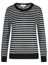 Michael Michael Kors Timeless Striped Sweatshirt In Black