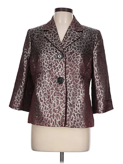 Pre-owned Michael Michael Kors Blazer Jacket In Burgundy