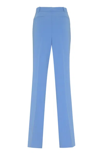 Michael Michael Kors Blue Creased Pleated Trousers For Women