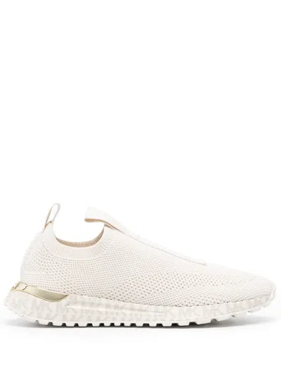 Michael Michael Kors Bodie Knitted Slip-on Sneakers In Nude
