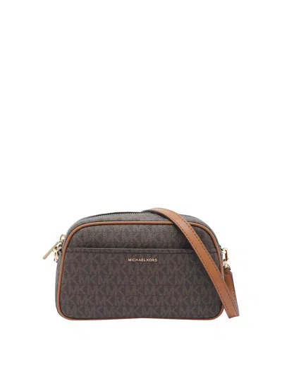 Michael Michael Kors Small Jet Set Crossbody Bag In Brown