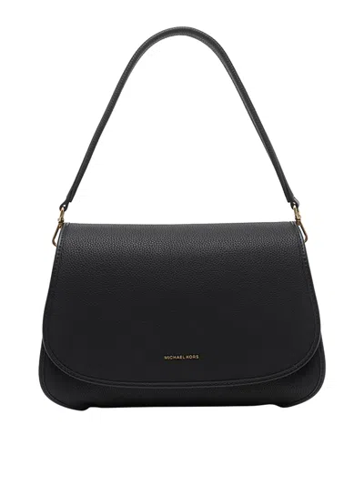 Michael Michael Kors Michael By Michael Kors Michael Leather Holmes Shoulder Handbag In Black