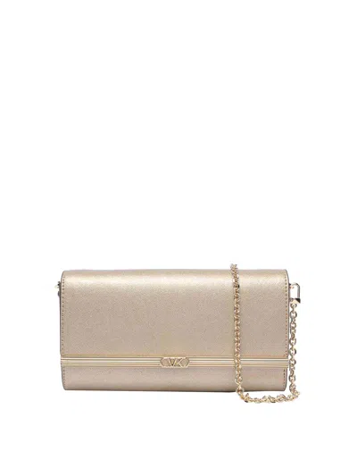 Michael Michael Kors Large Ew Clutch In Gold
