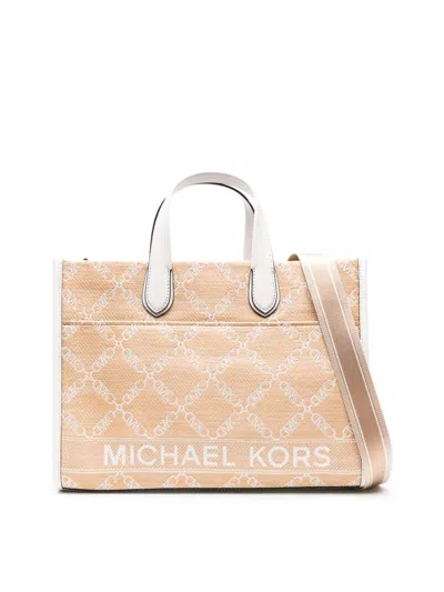 MICHAEL MICHAEL KORS GIGI RAFIA LARGE TOTE BAG