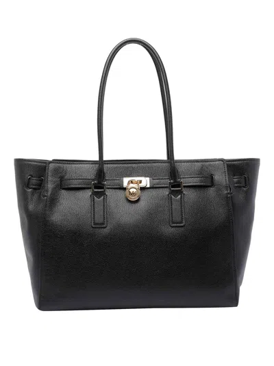 Michael Michael Kors Large Hamilton Tote Bag In Black