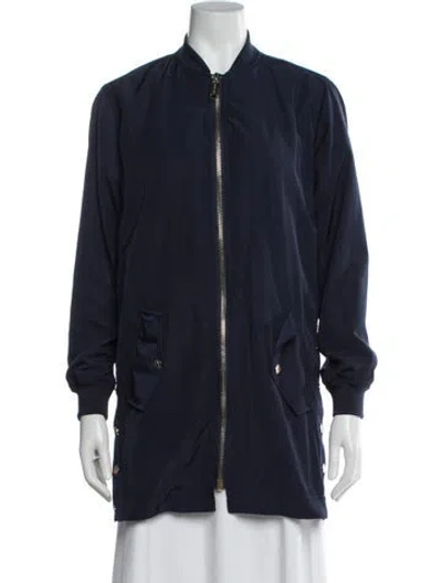 Pre-owned Michael Michael Kors Bomber Jacket In Blue
