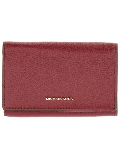 Michael Michael Kors Bordeaux Cow Leather Wallets In Burgundy