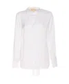 Michael Michael Kors Frontal Buttons Lace Shirt In Neutral