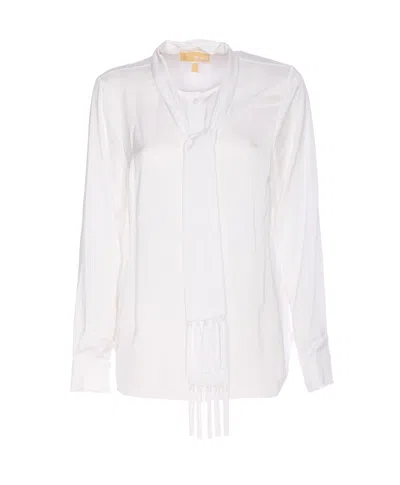 Michael Michael Kors Bow Blouse In Neutral