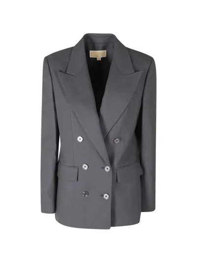 Michael Michael Kors Boyfriend Blazer In Gray