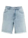 Michael Michael Kors Denim Boyfriend Shorts In Multi