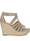 Michael Michael Kors Woman Espadrilles Gold Size 10 Textile Fibers In Gold