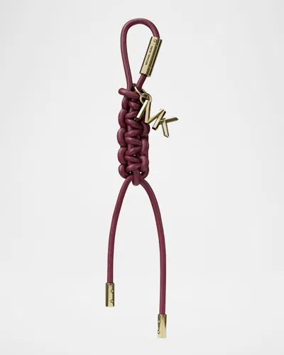 Michael Michael Kors Braided Bag Charm In Mulberry