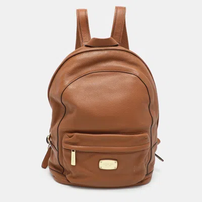Pre-owned Michael Michael Kors Brown Leather Backpack