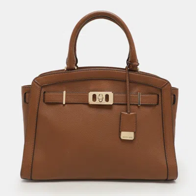 Pre-owned Michael Michael Kors Brown Leather Large Karson Tote