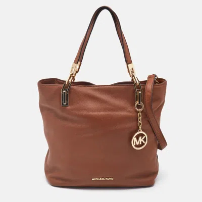 Pre-owned Michael Michael Kors Brown Leather Medium Brooke Tote