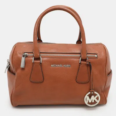 Pre-owned Michael Michael Kors Brown Leather Sophie Satchel