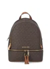 Michael Michael Kors Rhea Logo Monogram Medium Backpack In Brown