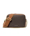 Michael Michael Kors Bryant Media Logo Camera Shoulder Bag In Dark Brown/acorn Brown