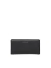 Michael Michael Kors Bryant Leather Wallet With Logo In Black
