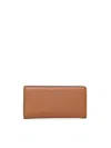 Michael Michael Kors Bryant Leather Wallet With Logo In Brown