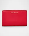 Michael Michael Kors Bryant Medium Bifold Pebbled Leather Wallet In Red