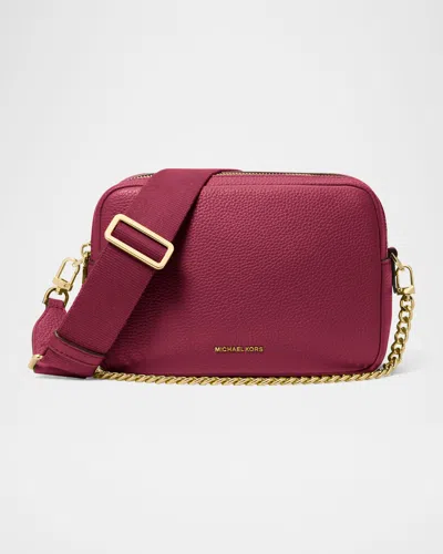 Michael Michael Kors Bryant Medium Pebbled Leather Camera Crossbody Bag In Purple