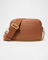 Michael Michael Kors Bryant Medium Pebbled Leather Camera Crossbody Bag In Brown