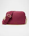 Michael Michael Kors Bryant Medium Pebbled Leather Camera Crossbody Bag In Purple