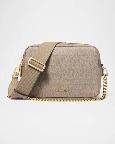 Michael Michael Kors Bryant Medium Signature Logo Camera Crossbody Bag In Brown