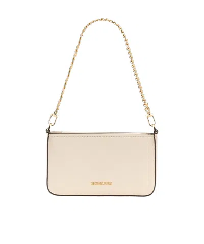 Michael Michael Kors Bryant Small Pebbled Convertible Pouch In White