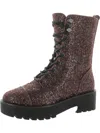 MICHAEL MICHAEL KORS BRYCE WOMENS LACE-UP LEATHER BOOTIES