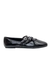 Michael Michael Kors Buckle Detailed Slip-on Flat Shoes In Black