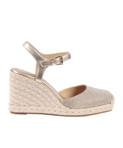 Michael Michael Kors Buckled Platform Espadrilles In Brown