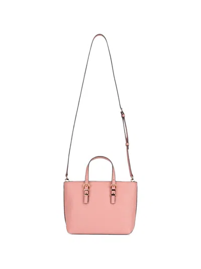 Michael Michael Kors Buckle-detail Logo-pendant Tote Bag In Pink