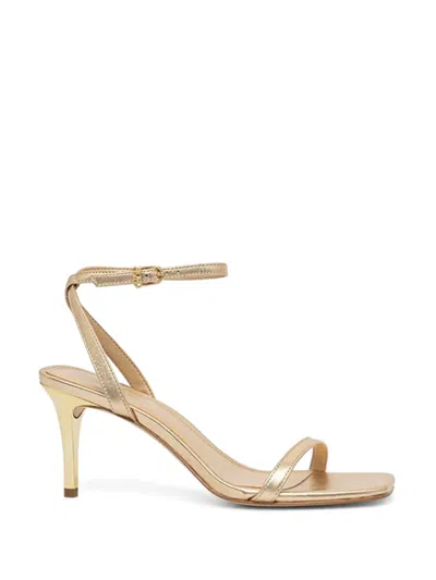 Michael Michael Kors Buckle-strap Heeled Sandals In Gold