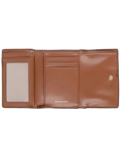 Michael Michael Kors Buff Cow Leather Wallet In Brown