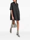 Michael Michael Kors Button-closure Mini Shirt Dress In Black
