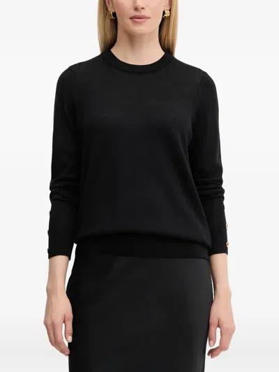 Michael Michael Kors Button-embellished Sweater In Black