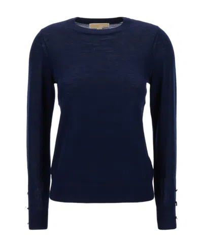 Michael Michael Kors Button-fastening Cuff Knit Jumper In Black