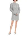 Michael Michael Kors Cable Alpaca-blend Sweaterdress In Gray