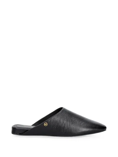 Michael Michael Kors Cady Leather Mules In Black