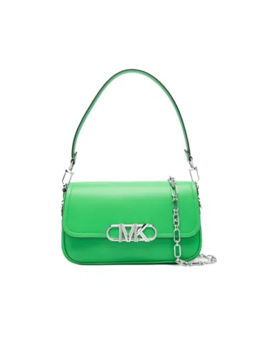 Michael Michael Kors Calf Leather Shoulder Bag In Green