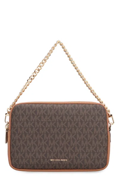Michael Michael Kors Camera Bag Bryant Media With Logo In Brown