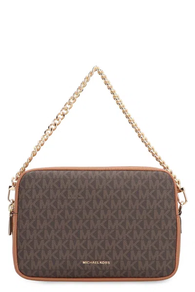 Michael Michael Kors Camera Bag Bryant Media With Logo In Brown